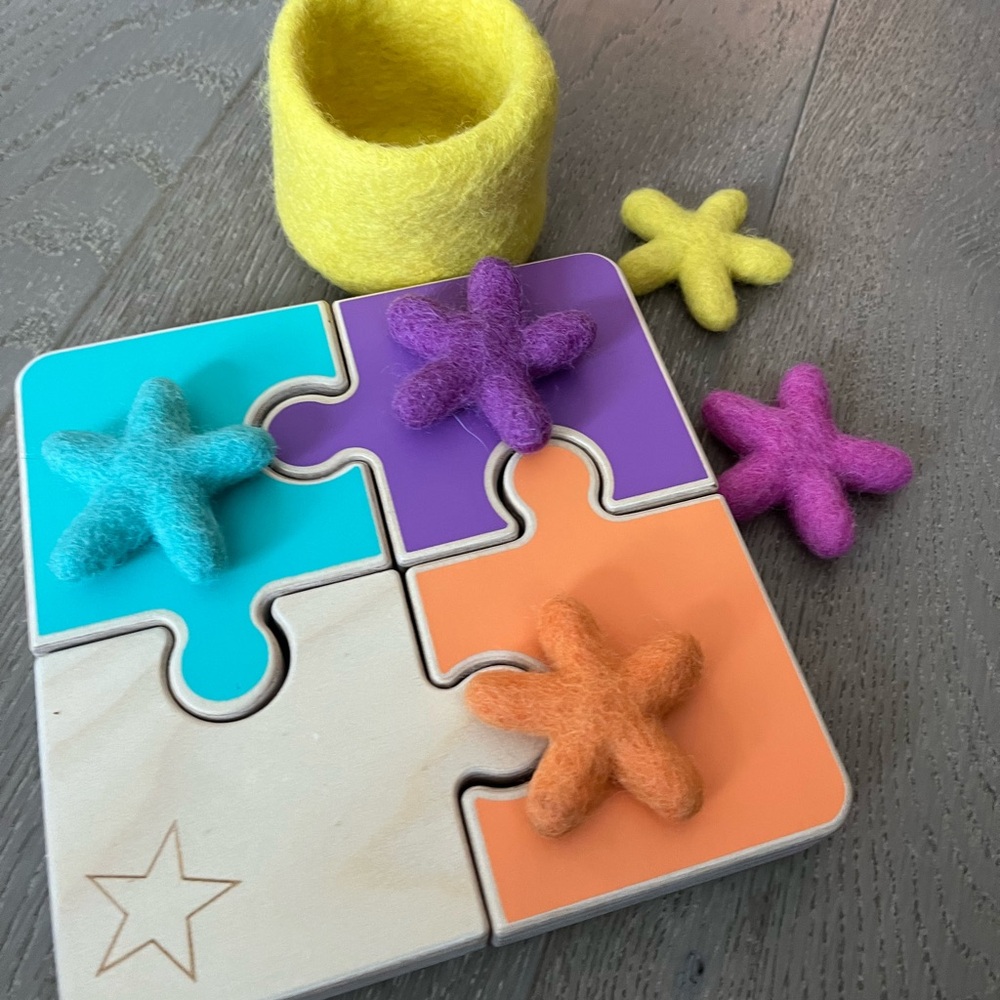 Lovevery chunky puzzle 💜💛💚